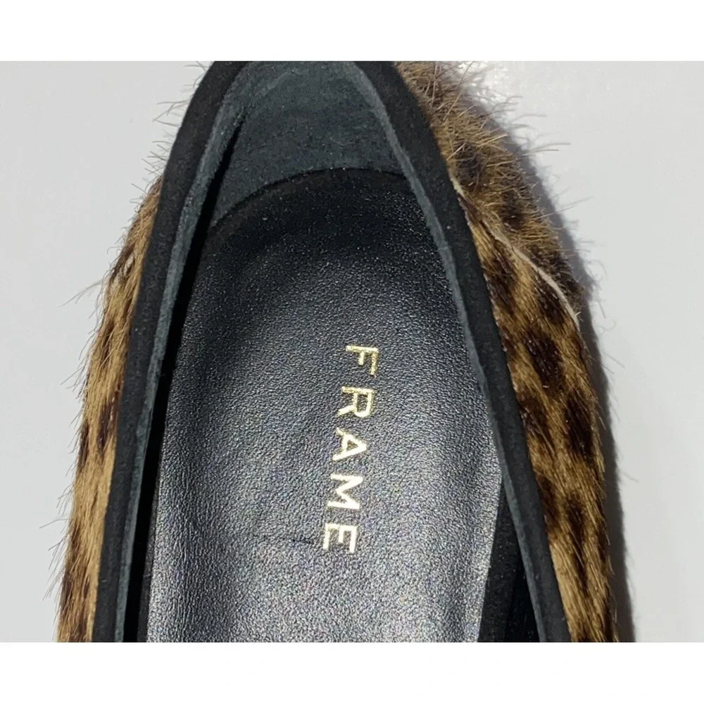 Frame Women's Le Verona Calf Hair Leather Loafers Slip On Size 37.5 US 7 $478